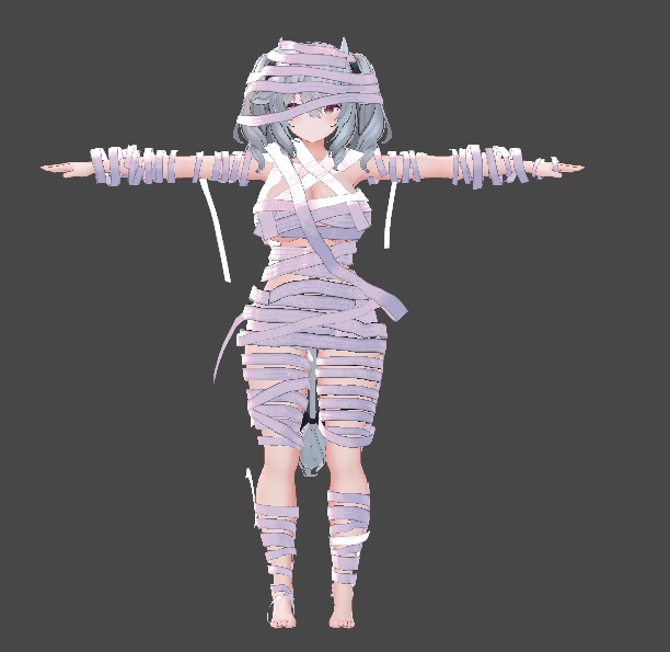 ミルティナ・伊奈波かや・御咲ライネ対応 ハロウィンコスプレミイラ衣装