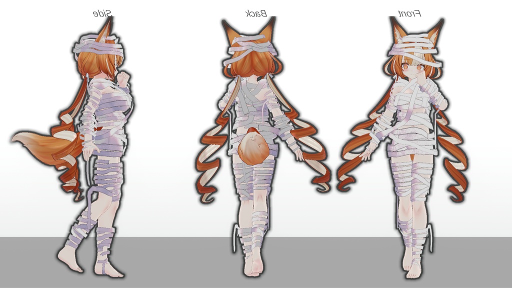 ミルティナ・伊奈波かや・御咲ライネ対応 ハロウィンコスプレミイラ衣装