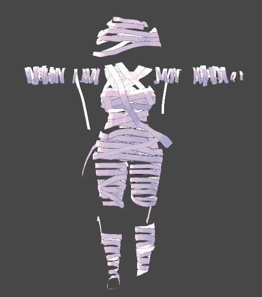 ミルティナ・伊奈波かや・御咲ライネ対応 ハロウィンコスプレミイラ衣装