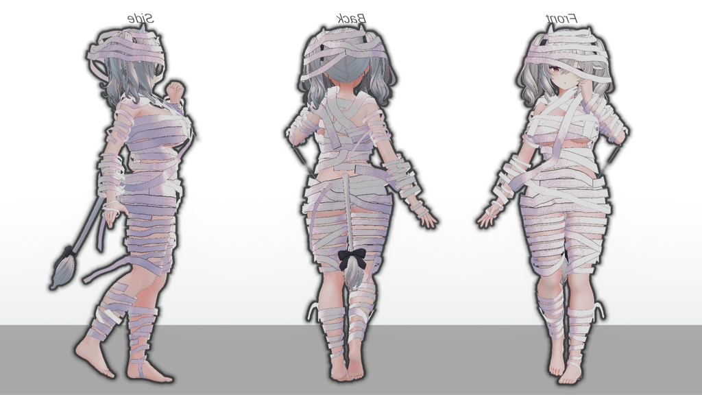 ミルティナ・伊奈波かや・御咲ライネ対応 ハロウィンコスプレミイラ衣装