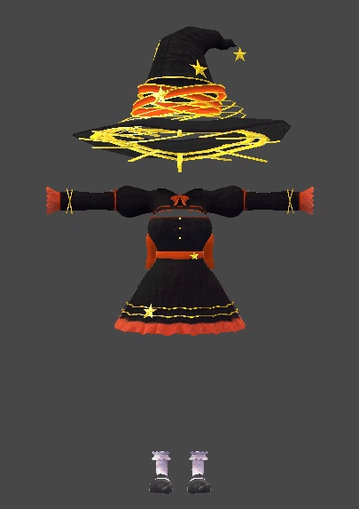 【無料】ティコ・ポプリ用衣装 星灯の魔女