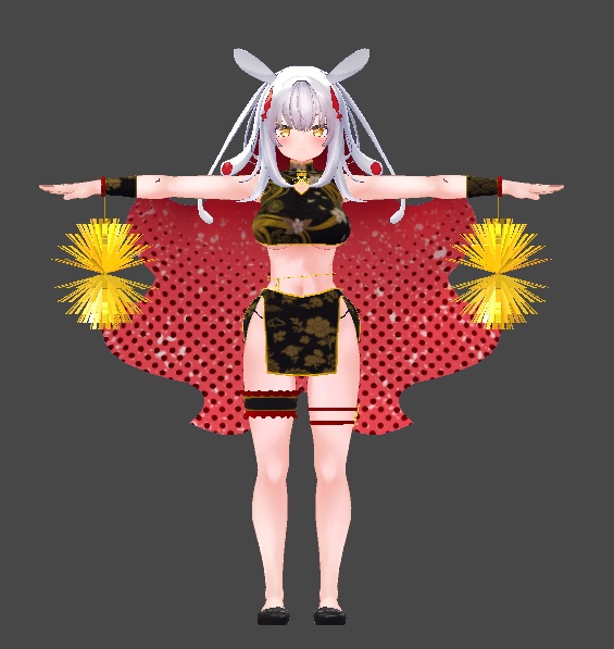 【無料】ティコ・ポプリ用衣装 チャイナ風チア衣装