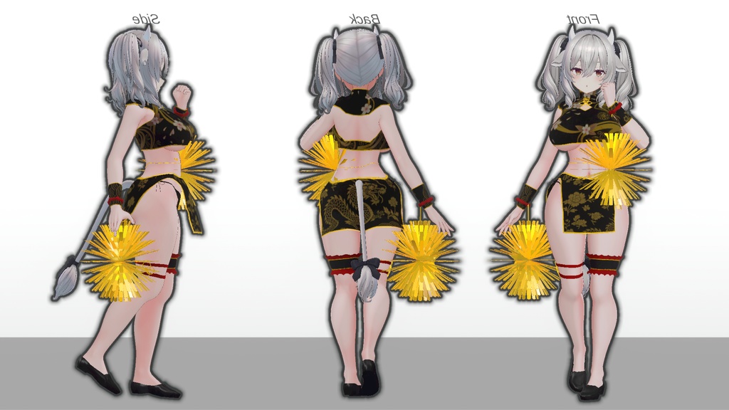 ミルティナ対応 チャイナ風チア衣装