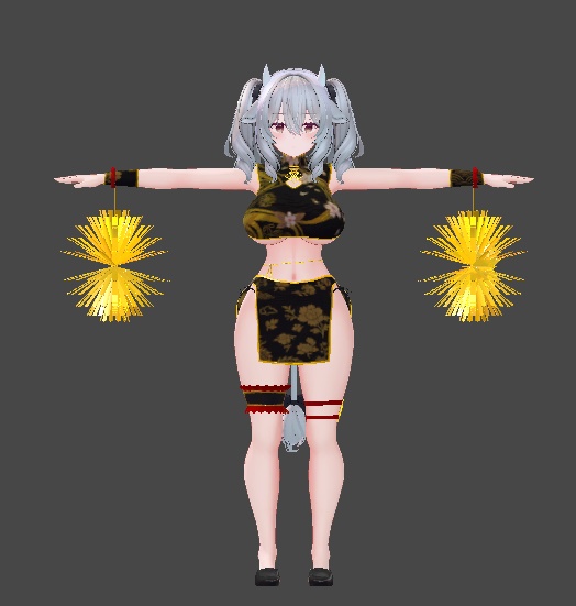 ミルティナ対応 チャイナ風チア衣装