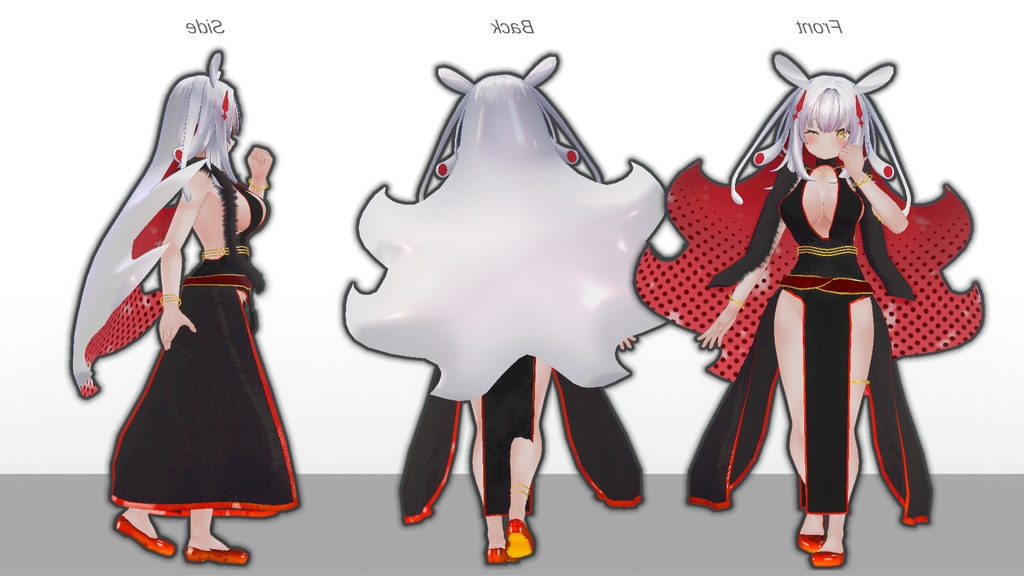 【無料】ティコ・ポプリ用衣装 ドレス衣装「月影ノ華」