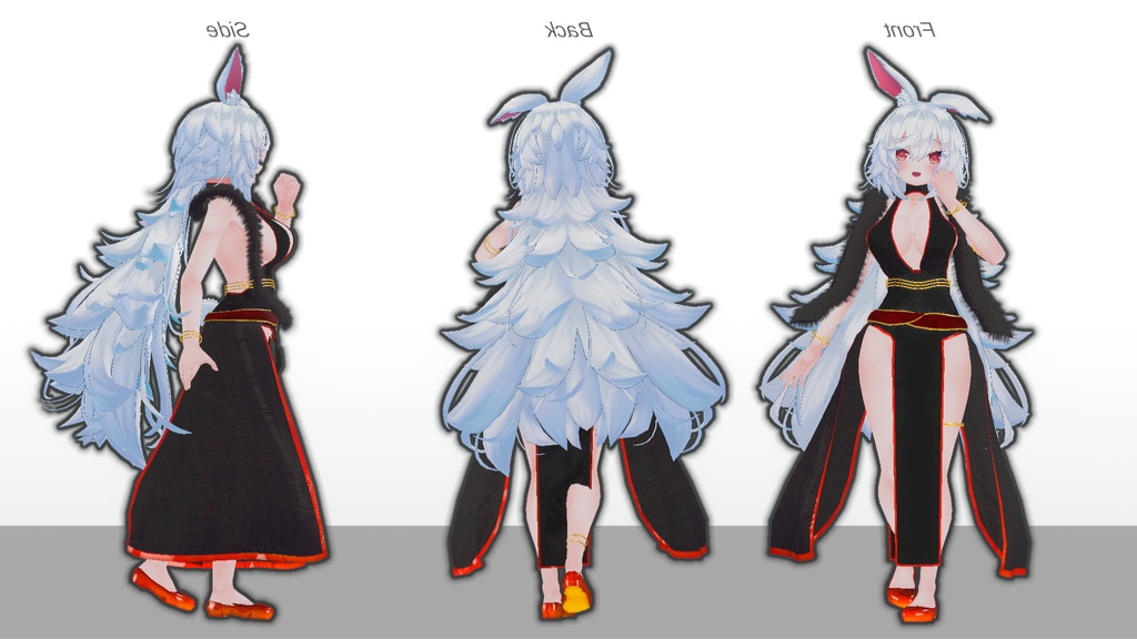 【無料】ティコ・ポプリ用衣装 ドレス衣装「月影ノ華」