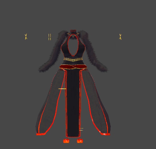 ミルティナ対応 ドレス衣装「月影ノ華」