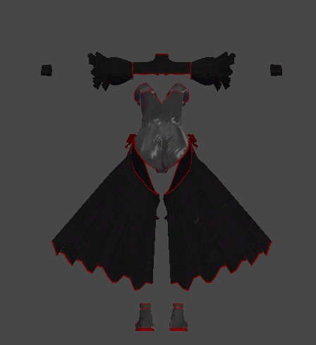 【無料】ティコ・ポプリ用衣装 バニー衣装「ノクターンバニー」