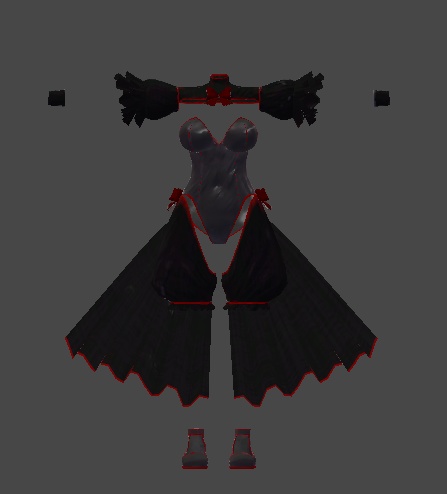 【無料】ティコ・ポプリ用衣装 バニー衣装「ノクターンバニー」