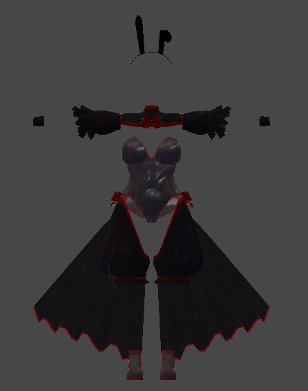 ミルティナ対応 バニー衣装「ノクターンバニー」