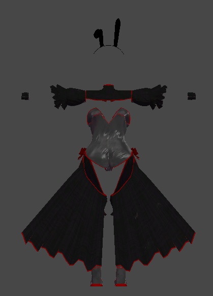 ミルティナ対応 バニー衣装「ノクターンバニー」