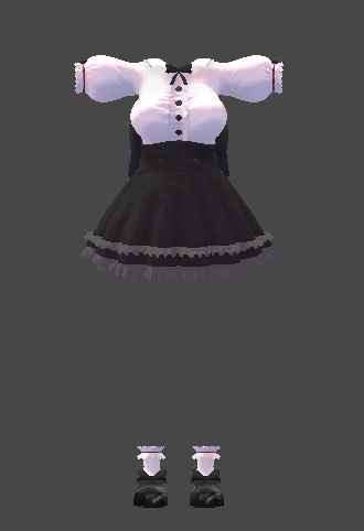 【無料】ティコ・ポプリ用衣装 「モノクロームスイート」