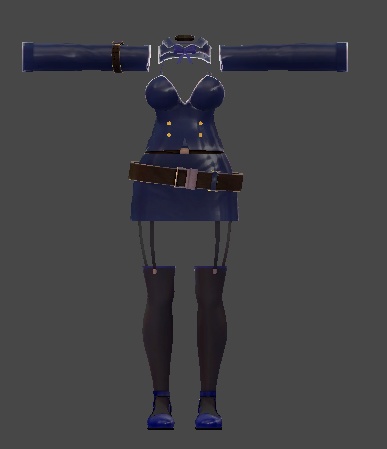 【無料】ティコ・ポプリ用衣装 「ノアールカデット」