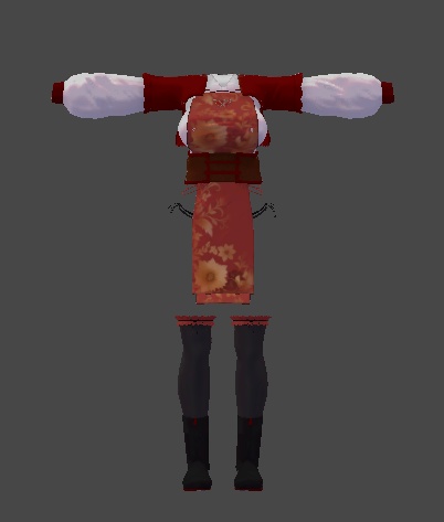 【無料】ティコ・ポプリ用衣装 中華風衣装「紅花ハーモニア」