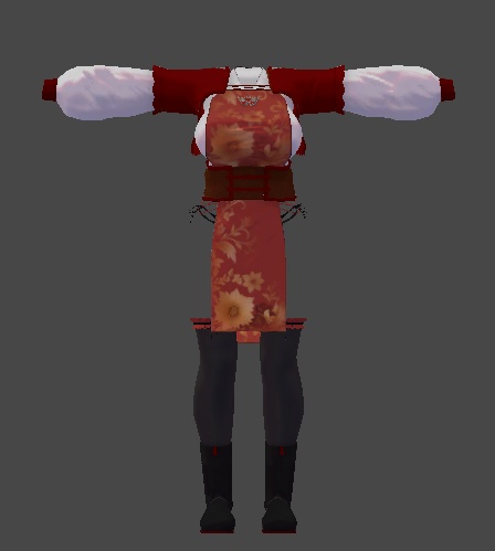 ミルティナ対応 中華風衣装「紅花ハーモニア」