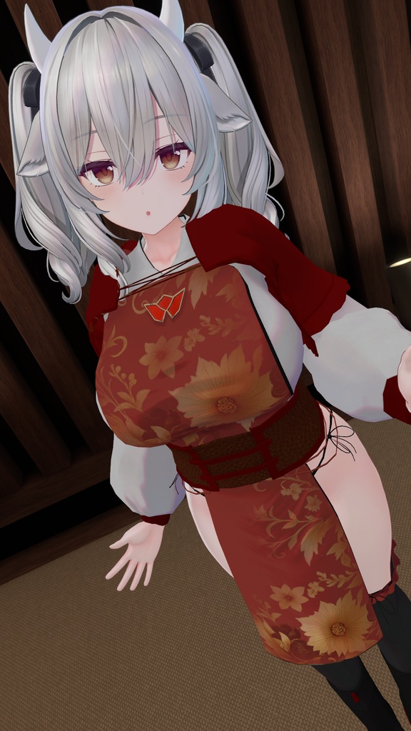 ミルティナ対応 中華風衣装「紅花ハーモニア」