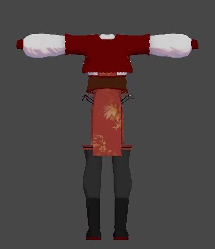 ミルティナ対応 中華風衣装「紅花ハーモニア」