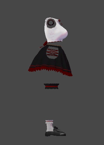 【無料】ティコ・ポプリ用衣装 「ノアールスリーブレス」