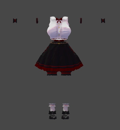 ミルティナ・伊奈波かや・御咲ライネ対応 「ノアールスリーブレス」