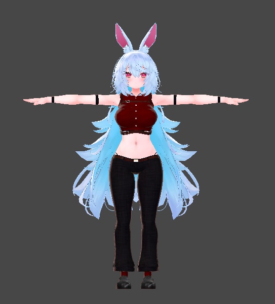 【無料】ティコ・ポプリ用衣装 パンツスタイル衣装「Crimson Pulse(クリムゾン・パルス)」