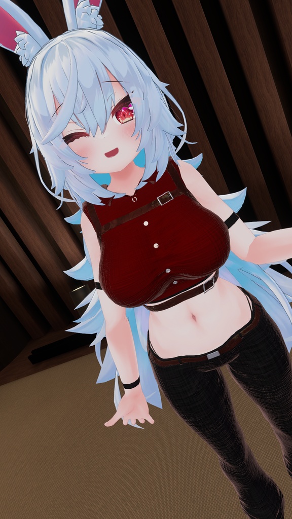 【無料】ティコ・ポプリ用衣装　パンツスタイル衣装「Crimson Pulse（クリムゾン・パルス）」