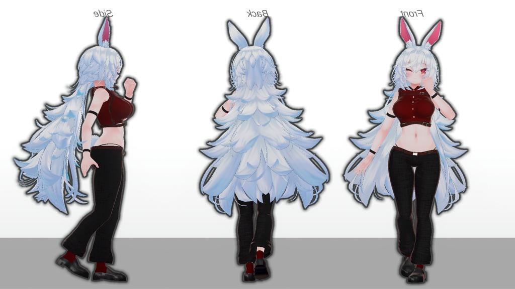 【無料】ティコ・ポプリ用衣装 パンツスタイル衣装「Crimson Pulse(クリムゾン・パルス)」