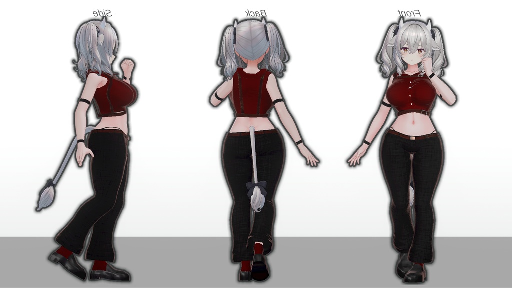 ミルティナ・伊奈波かや・御咲ライネ対応 パンツスタイル衣装「Crimson Pulse(クリムゾン・パルス)」