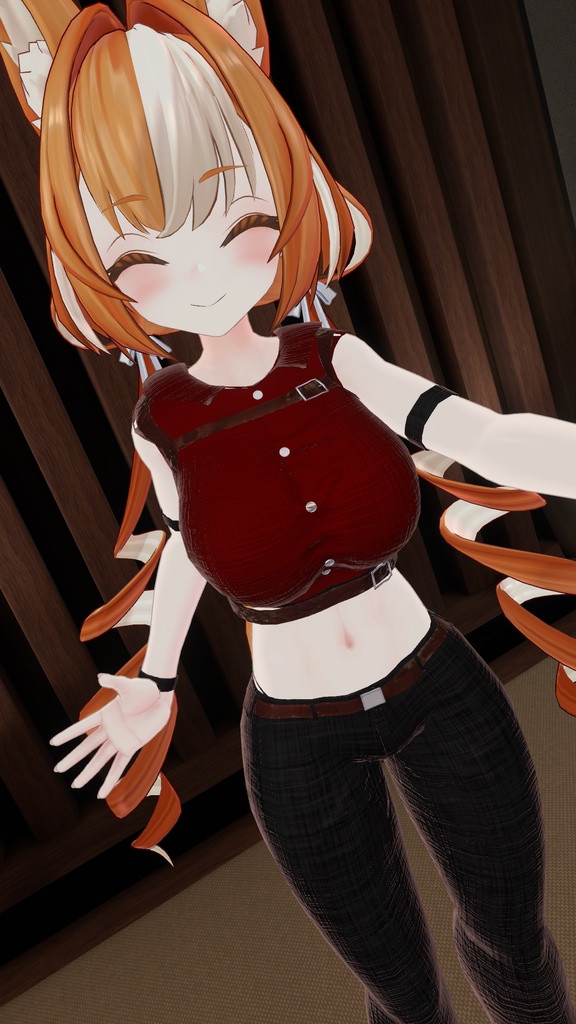 ミルティナ・伊奈波かや・御咲ライネ対応 パンツスタイル衣装「Crimson Pulse(クリムゾン・パルス)」