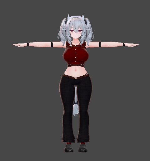 ミルティナ・伊奈波かや・御咲ライネ対応 パンツスタイル衣装「Crimson Pulse(クリムゾン・パルス)」