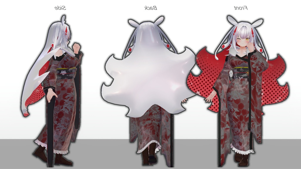 【無料】ティコ・ポプリ用衣装 和風衣装「緋色ノ雪月夜」