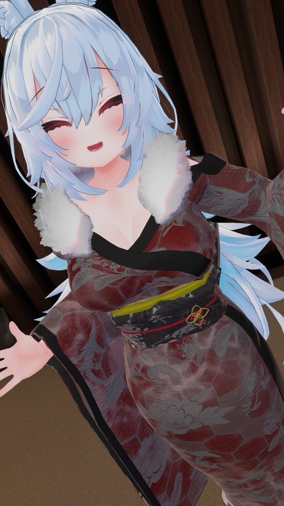 【無料】ティコ・ポプリ用衣装　和風衣装「緋色ノ雪月夜」