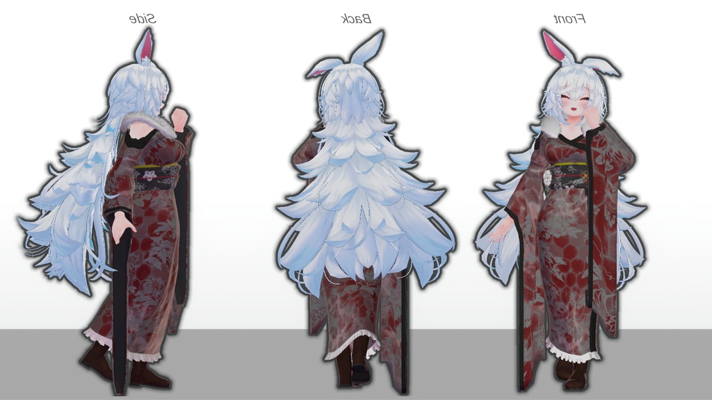 【無料】ティコ・ポプリ用衣装 和風衣装「緋色ノ雪月夜」