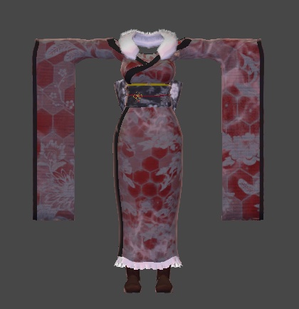 【無料】ティコ・ポプリ用衣装 和風衣装「緋色ノ雪月夜」