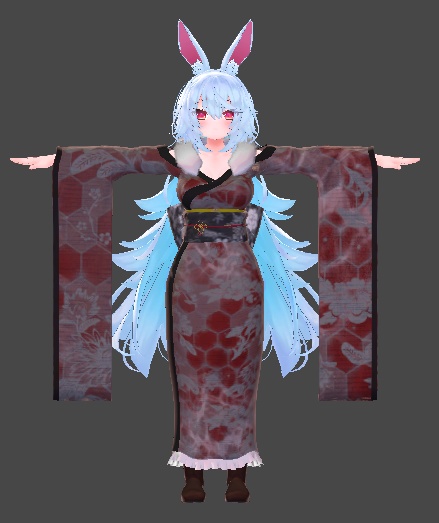 【無料】ティコ・ポプリ用衣装 和風衣装「緋色ノ雪月夜」