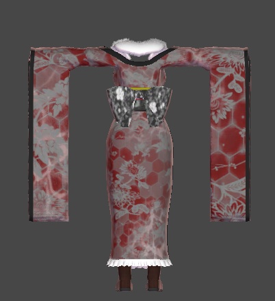 【無料】ティコ・ポプリ用衣装 和風衣装「緋色ノ雪月夜」