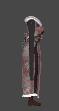 【無料】ティコ・ポプリ用衣装 和風衣装「緋色ノ雪月夜」