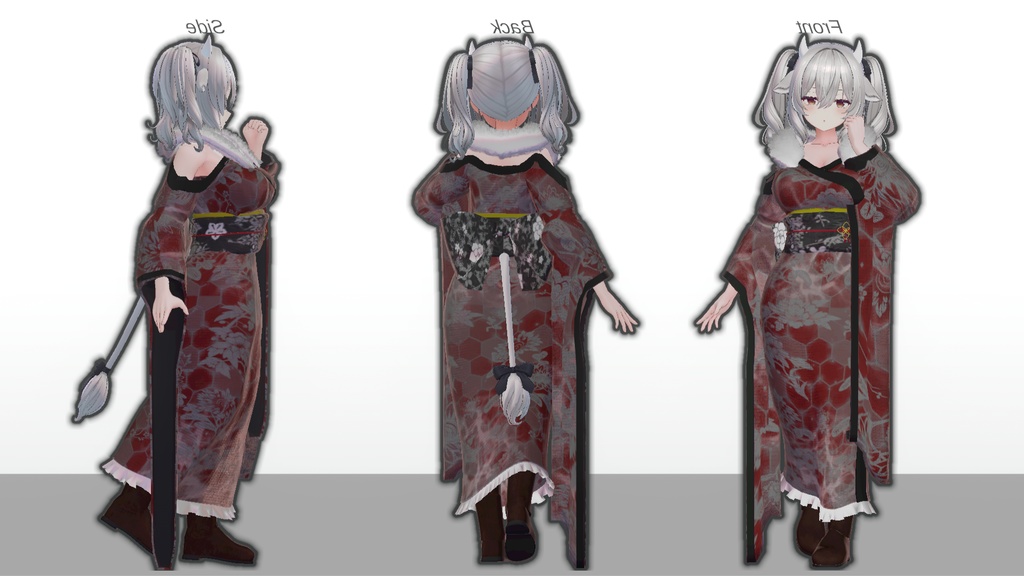 ミルティナ・伊奈波かや・御咲ライネ対応 和風衣装「緋色ノ雪月夜」