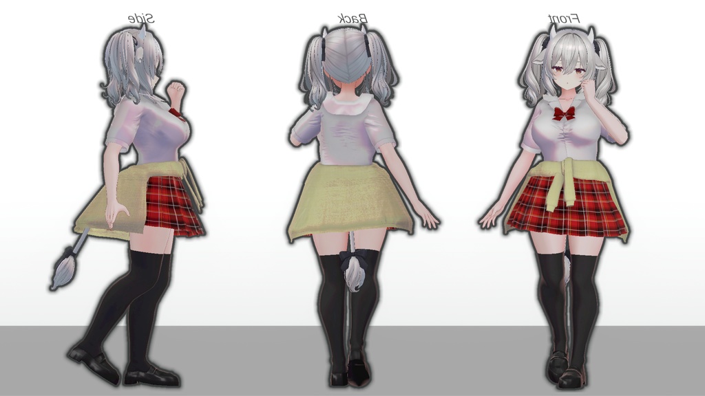 ミルティナ・伊奈波かや・御咲ライネ対応 ギャル制服風衣装