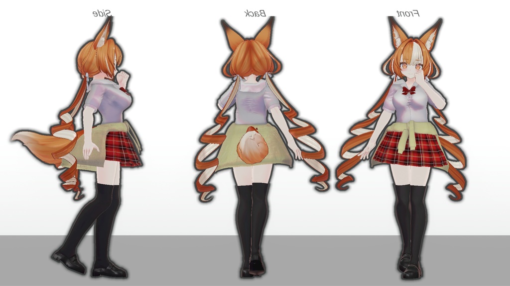 ミルティナ・伊奈波かや・御咲ライネ対応 ギャル制服風衣装