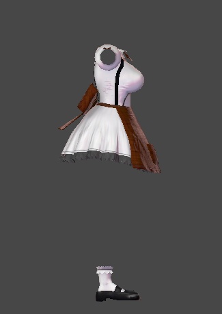 【無料】ティコ・ポプリ用衣装 カフェ店員制服風衣装