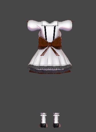 【無料】ティコ・ポプリ用衣装 カフェ店員制服風衣装