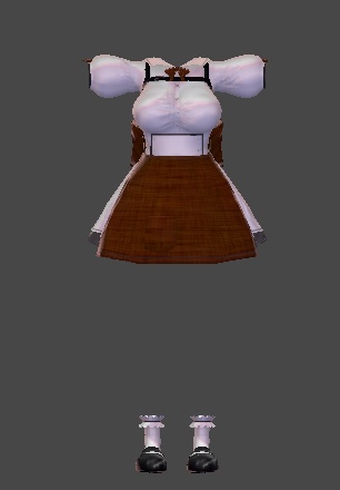 【無料】ティコ・ポプリ用衣装 カフェ店員制服風衣装