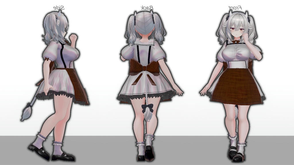 ミルティナ・伊奈波かや・御咲ライネ対応 カフェ店員制服風衣装