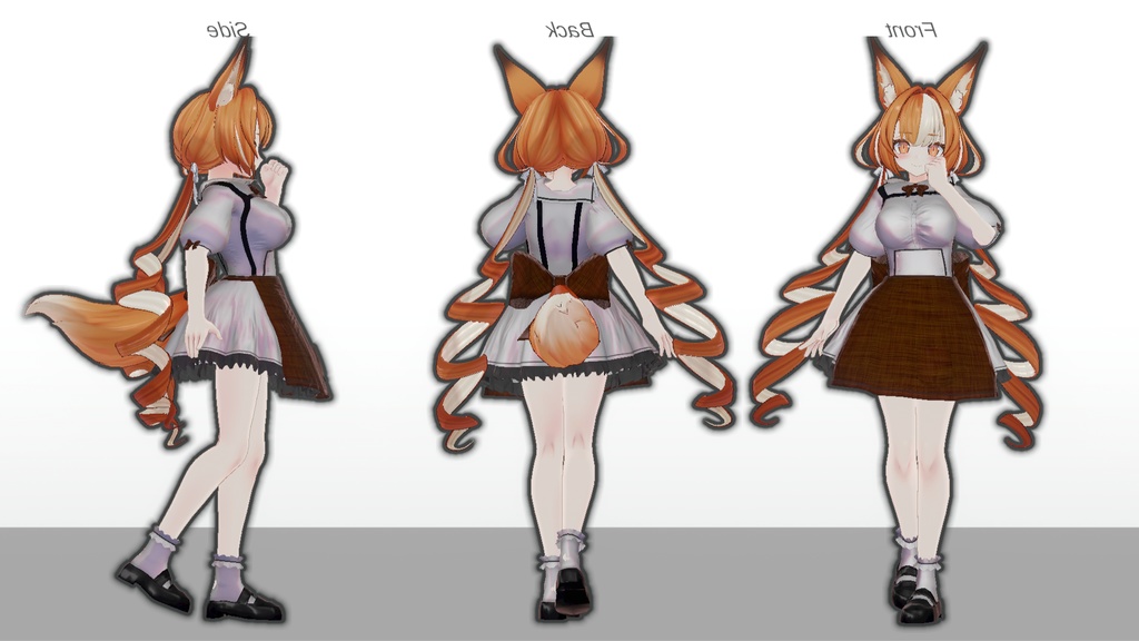 ミルティナ・伊奈波かや・御咲ライネ対応 カフェ店員制服風衣装