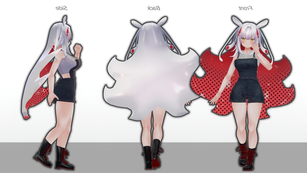 【無料】ティコ・ポプリ用衣装 デニムサロペット衣装