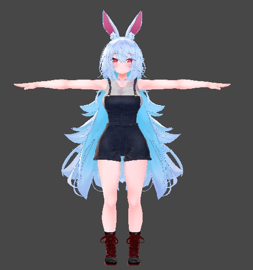 【無料】ティコ・ポプリ用衣装 デニムサロペット衣装