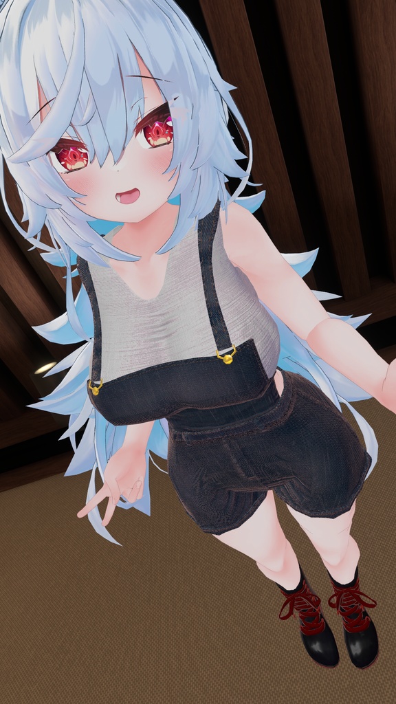 【無料】ティコ・ポプリ用衣装　デニムサロペット衣装