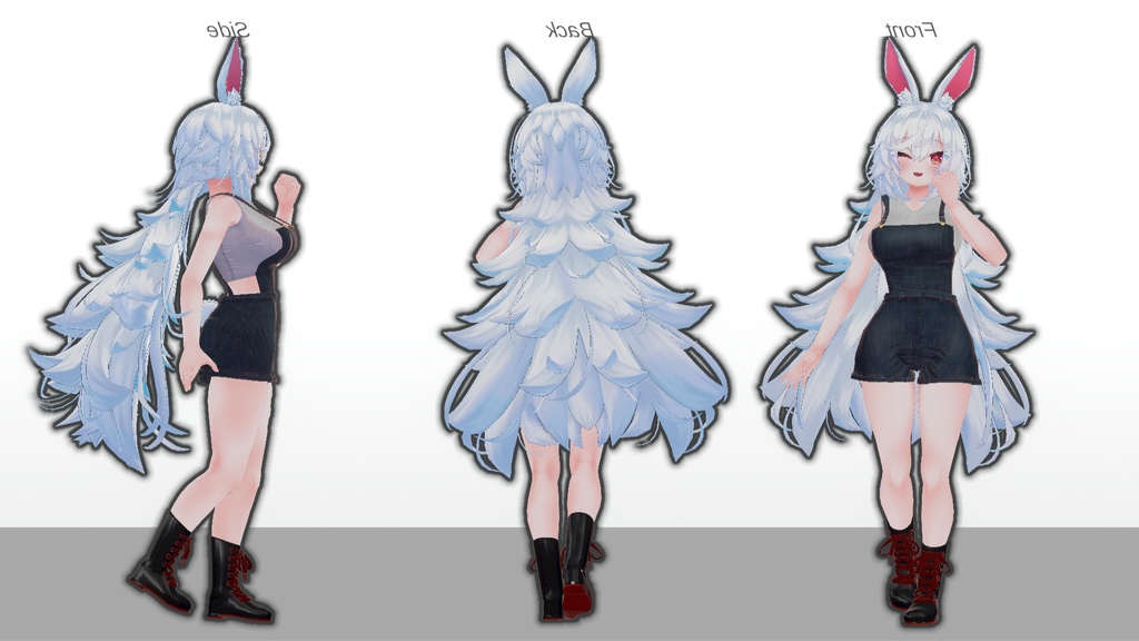 【無料】ティコ・ポプリ用衣装 デニムサロペット衣装