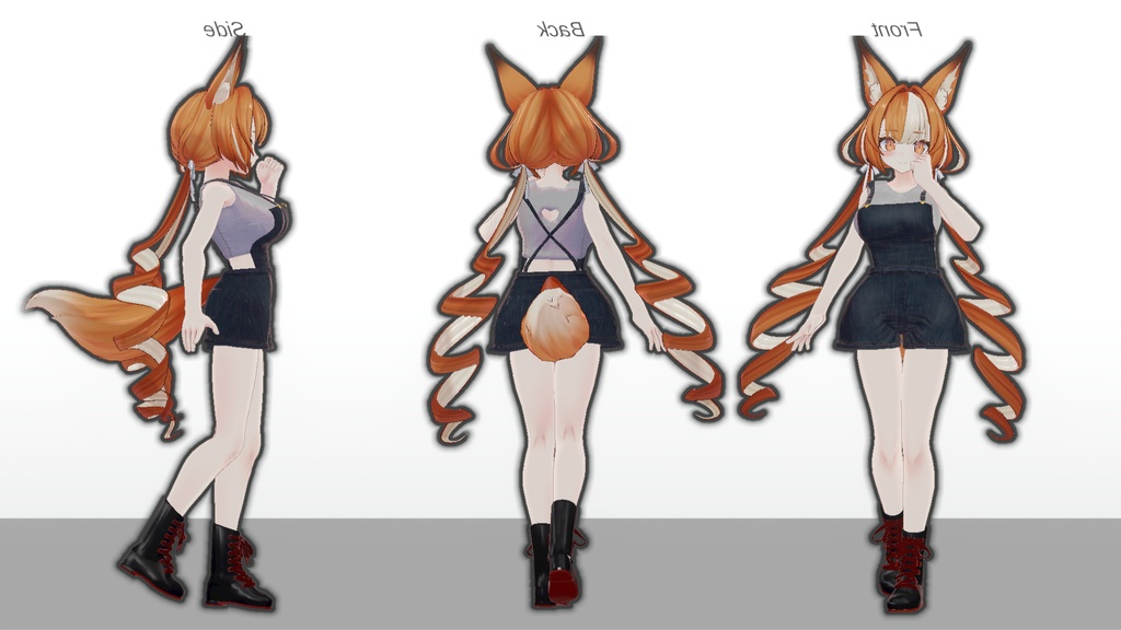 ミルティナ・伊奈波かや・御咲ライネ対応 デニムサロペット衣装