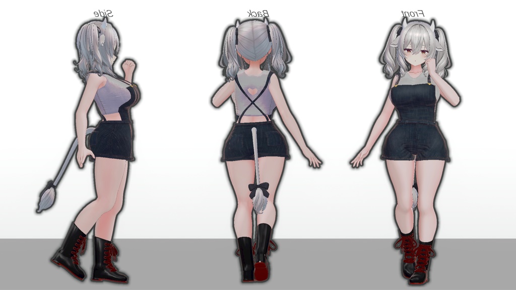 ミルティナ・伊奈波かや・御咲ライネ対応 デニムサロペット衣装